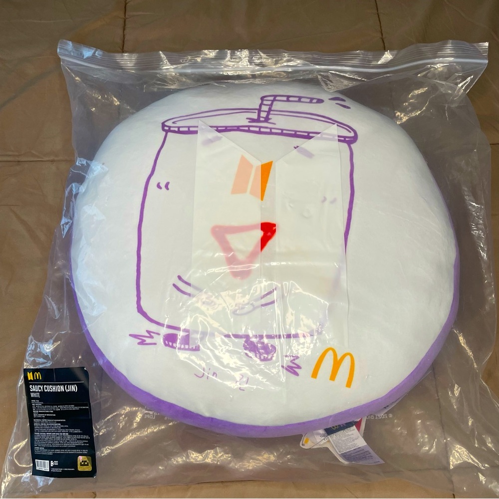 BTS X McDonalds Saucy Cushion (Jin) authentic official collectible item